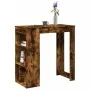 Mesa alta bar con estantes roble ahumado 102x50x103,5 cm von , Küchen- und Esstische - Ref: Foro24-854359, Preis: 79,34 €, Ra...
