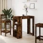 Mesa alta bar con estantes roble ahumado 102x50x103,5 cm von , Küchen- und Esstische - Ref: Foro24-854359, Preis: 79,34 €, Ra...