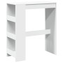 Mesa alta con estantes madera ingeniería 90x40x103,5 cm von , Küchen- und Esstische - Ref: Foro24-854373, Preis: 88,43 €, Rab...