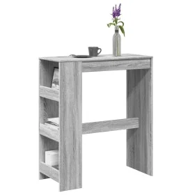 Mesa alta bar con estantes madera gris Sonoma 90x47,5x103,5 cm by , Kitchen and dining tables - Ref: Foro24-854378, Price: 77...