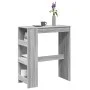 Mesa alta bar con estantes madera gris Sonoma 90x47,5x103,5 cm de , Mesas de cocina y de comedor - Ref: Foro24-854378, Precio...