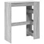 Mesa alta bar con estantes madera gris Sonoma 90x47,5x103,5 cm de , Mesas de cocina y de comedor - Ref: Foro24-854378, Precio...