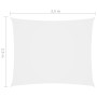 Toldo de vela rectangular tela Oxford blanco 2,5x3,5 m