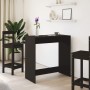 Mesa alta de bar madera ingeniería negra 102x50x103,5 cm by , Kitchen and dining tables - Ref: Foro24-854428, Price: 88,37 €,...