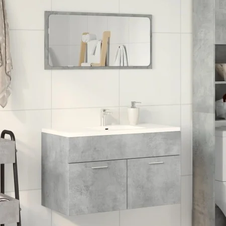Armario para lavabo contrachapada gris hormigón 80x38,5x46 cm by , Bathroom furniture - Ref: Foro24-856210, Price: 42,59 €, D...