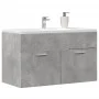 Waschbeckenunterschrank aus grauer Beton-Sperrholzplatte, 80x38,5x46 cm. von , Badezimmermöbel - Ref: Foro24-856210, Preis: 4...