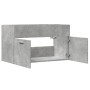 Waschbeckenunterschrank aus grauer Beton-Sperrholzplatte, 80x38,5x46 cm. von , Badezimmermöbel - Ref: Foro24-856210, Preis: 4...
