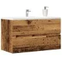 Wandschrank für Badezimmer aus gealtertem Ingenieurholz, 80x38,5x45cm. von , Badezimmermöbel - Ref: Foro24-856246, Preis: 64,...