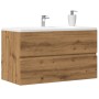Mueble de lavabo madera ingeniería roble artisian 90x38,5x45 cm by , Bathroom furniture - Ref: Foro24-856250, Price: 78,53 €,...