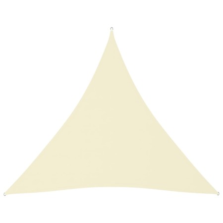 Toldo de vela triangular tela Oxford color crema 6x6x6 m