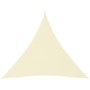 Toldo de vela triangular tela Oxford color crema 6x6x6 m