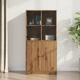Aparador alto con puertas madera roble artisian 68x37x142 cm by , Sideboards - Ref: Foro24-3318723, Price: 169,42 €, Discount: %