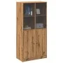 Aparador alto con puertas madera roble artisian 68x37x142 cm de , Aparadores - Ref: Foro24-3318723, Precio: 169,12 €, Descuen...