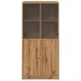 Aparador alto con puertas madera roble artisian 68x37x142 cm de , Aparadores - Ref: Foro24-3318723, Precio: 169,12 €, Descuen...