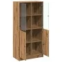 Aparador alto con puertas madera roble artisian 68x37x142 cm de , Aparadores - Ref: Foro24-3318723, Precio: 169,12 €, Descuen...