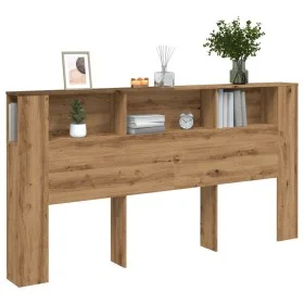 Oak wood artisan wardrobe headboard 200x18.5x102.5 cm by , Lockers and storage cabinets - Ref: Foro24-856887, Price: 112,11 €...