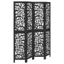 Biombo separador de 4 paneles madera maciza Paulownia negro by , Room dividers - Ref: Foro24-358755, Price: 117,98 €, Discoun...