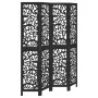 Biombo separador de 4 paneles madera maciza Paulownia negro by , Room dividers - Ref: Foro24-358755, Price: 115,83 €, Discoun...