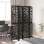 Biombo separador de 4 paneles madera maciza Paulownia negro by , Room dividers - Ref: Foro24-358755, Price: 117,98 €, Discoun...