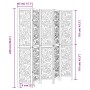 Biombo separador de 5 paneles madera maciza Paulownia negro by , Room dividers - Ref: Foro24-358760, Price: 135,77 €, Discoun...