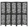 Biombo separador de 5 paneles madera maciza Paulownia negro by , Room dividers - Ref: Foro24-358757, Price: 123,48 €, Discoun...