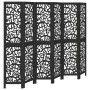 Biombo separador de 6 paneles madera maciza Paulownia negro by , Room dividers - Ref: Foro24-358762, Price: 132,66 €, Discoun...
