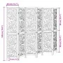 Biombo separador de 6 paneles madera maciza Paulownia negro by , Room dividers - Ref: Foro24-358762, Price: 130,66 €, Discoun...