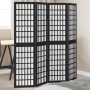 Biombo separador de 4 paneles madera maciza Paulownia negro by , Room dividers - Ref: Foro24-358769, Price: 89,31 €, Discount: %