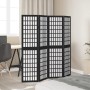 Biombo separador de 4 paneles madera maciza Paulownia negro by , Room dividers - Ref: Foro24-358769, Price: 89,31 €, Discount: %