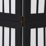 Biombo separador de 4 paneles madera maciza Paulownia negro by , Room dividers - Ref: Foro24-358769, Price: 89,31 €, Discount: %