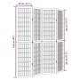 Biombo separador de 4 paneles madera maciza Paulownia negro by , Room dividers - Ref: Foro24-358769, Price: 89,31 €, Discount: %