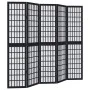 Falttrennwand mit 5 massiven Paulownia-Holzpaneelen in Schwarz. von , Raumteiler - Ref: Foro24-358774, Preis: 136,79 €, Rabat...