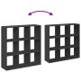 Librería divisora madera de ingeniería negra 102x29x103,5 cm by , Bookcases and shelves - Ref: Foro24-858040, Price: 81,64 €,...