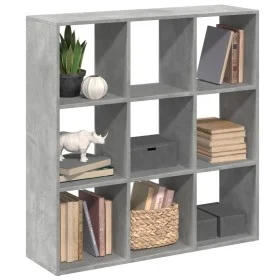 Librería divisora madera gris hormigón 102x29x103,5 cm by , Bookcases and shelves - Ref: Foro24-858042, Price: 74,97 €, Disco...