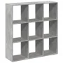 Bücherregal mit Trennwand aus grauem Holz und Beton, 102x29x103,5 cm. von , Bücherregale und Regale - Ref: Foro24-858042, Pre...