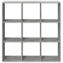 Bücherregal mit Trennwand aus grauem Holz und Beton, 102x29x103,5 cm. von , Bücherregale und Regale - Ref: Foro24-858042, Pre...