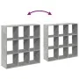 Bücherregal mit Trennwand aus grauem Holz und Beton, 102x29x103,5 cm. von , Bücherregale und Regale - Ref: Foro24-858042, Pre...