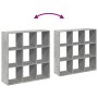 Librería divisora madera gris hormigón 102x29x103,5 cm by , Bookcases and shelves - Ref: Foro24-858042, Price: 76,35 €, Disco...
