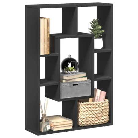Estantería de madera de ingeniería negra 63x20x90 cm de , Librerías y estanterías - Ref: Foro24-858139, Precio: 45,18 €, Desc...