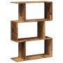 Librería divisora 3 niveles madera envejecida 70x24x97 cm by , Bookcases and shelves - Ref: Foro24-858118, Price: 42,05 €, Di...