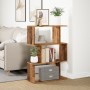 Librería divisora 3 niveles madera envejecida 70x24x97 cm by , Bookcases and shelves - Ref: Foro24-858118, Price: 42,05 €, Di...