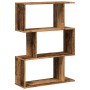 Librería divisora 3 niveles madera envejecida 70x24x97 cm by , Bookcases and shelves - Ref: Foro24-858118, Price: 42,05 €, Di...