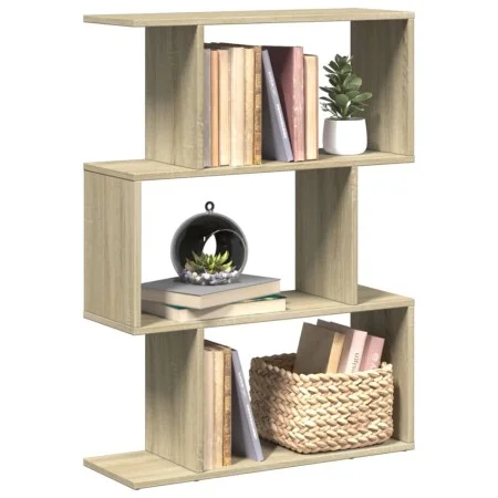 Librería divisora 3 niveles madera roble Sonoma 70x24x97 cm by , Bookcases and shelves - Ref: Foro24-858113, Price: 41,55 €, ...