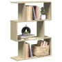 Librería divisora 3 niveles madera roble Sonoma 70x24x97 cm by , Bookcases and shelves - Ref: Foro24-858113, Price: 41,55 €, ...