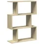 Librería divisora 3 niveles madera roble Sonoma 70x24x97 cm by , Bookcases and shelves - Ref: Foro24-858113, Price: 41,55 €, ...