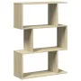 Librería divisora 3 niveles madera roble Sonoma 70x24x97 cm by , Bookcases and shelves - Ref: Foro24-858113, Price: 41,55 €, ...