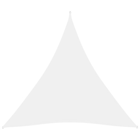 Toldo de vela triangular tela Oxford blanco 3,6x3,6x3,6 m