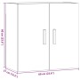 Wandregal aus gealtertem Ingenieurholz 60x31x60 cm von , Schließfächer und Lagerschränke - Ref: Foro24-857069, Preis: 53,60 €...