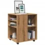 Armario con ruedas madera ingeniería roble artesanal 60x53x72cm by , Lockers and storage cabinets - Ref: Foro24-856659, Price...