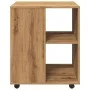 Armario con ruedas madera ingeniería roble artesanal 60x53x72cm by , Lockers and storage cabinets - Ref: Foro24-856659, Price...